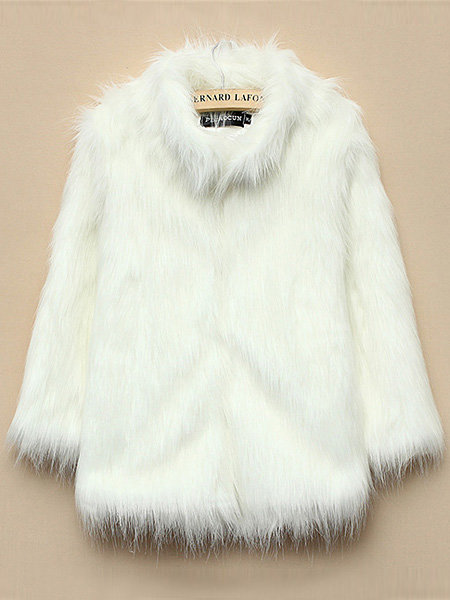 Women Warm Faux Fur Long Sleeve Thicken Jacket Coat