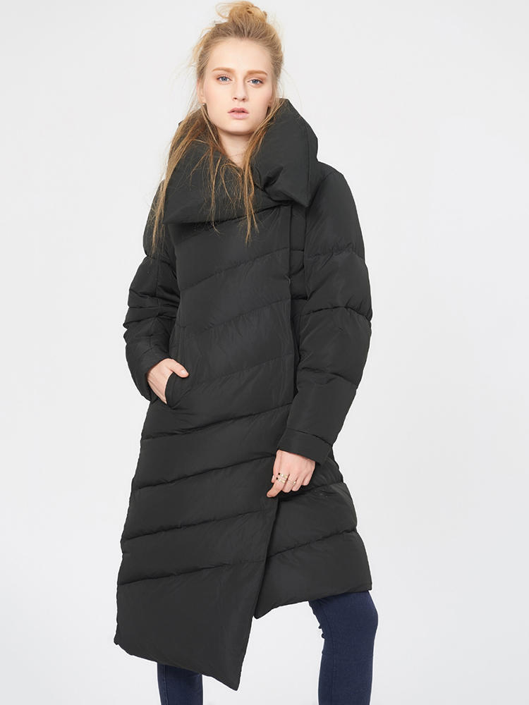 Casual Pure Color Duck Down Coats For Women